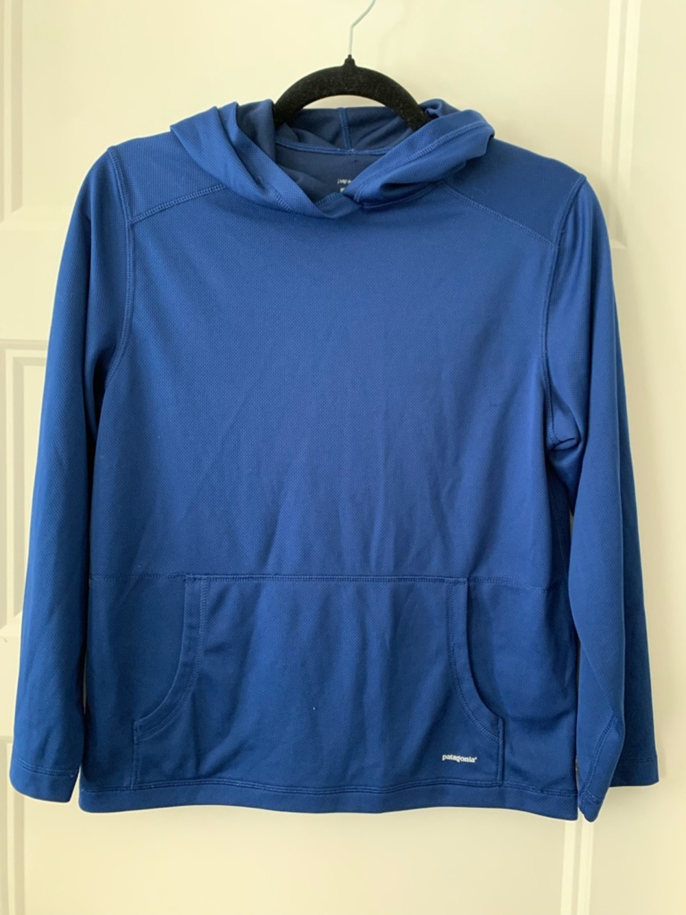 Patagonia , Boy's Blue Hooded Pullover Sweater
